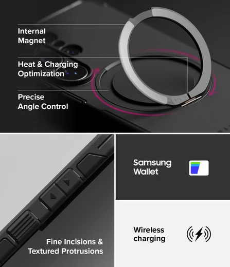Ringke Alles Samsung Galaxy S26 Ultra Hoesje 360° MagSafe Standaard Zwart afbeelding 12