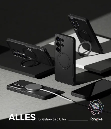 Ringke Alles Samsung Galaxy S26 Ultra Hoesje 360° MagSafe Standaard Zwart afbeelding 5