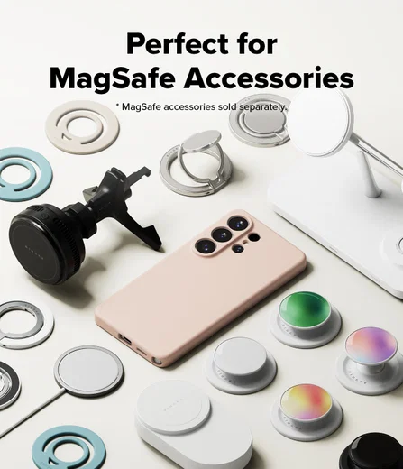 Ringke Silicone Magnetic Samsung Galaxy S26 Ultra Hoesje MagSafe Paars afbeelding 7