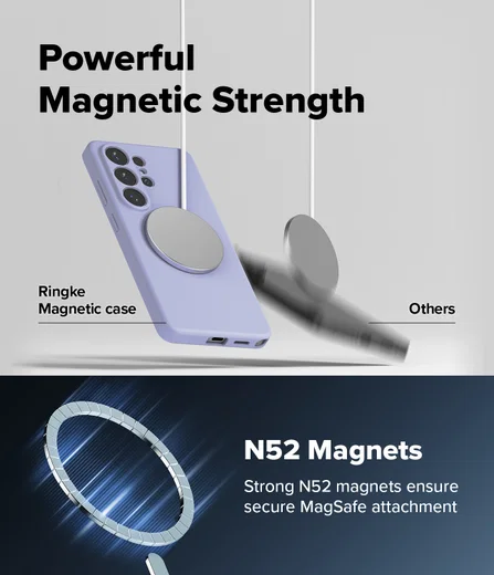 Ringke Silicone Magnetic Samsung Galaxy S26 Ultra Hoesje MagSafe Paars afbeelding 8