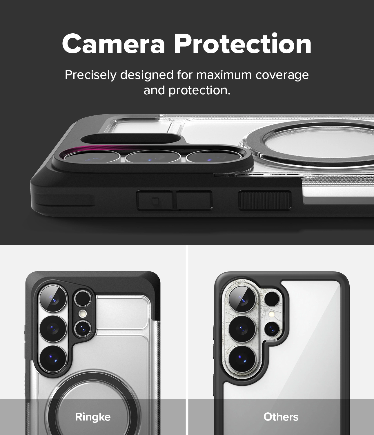 Ringke UX Magnetic Samsung S26 Ultra Hoesje MagSafe met Standaard Transparant afbeelding 13