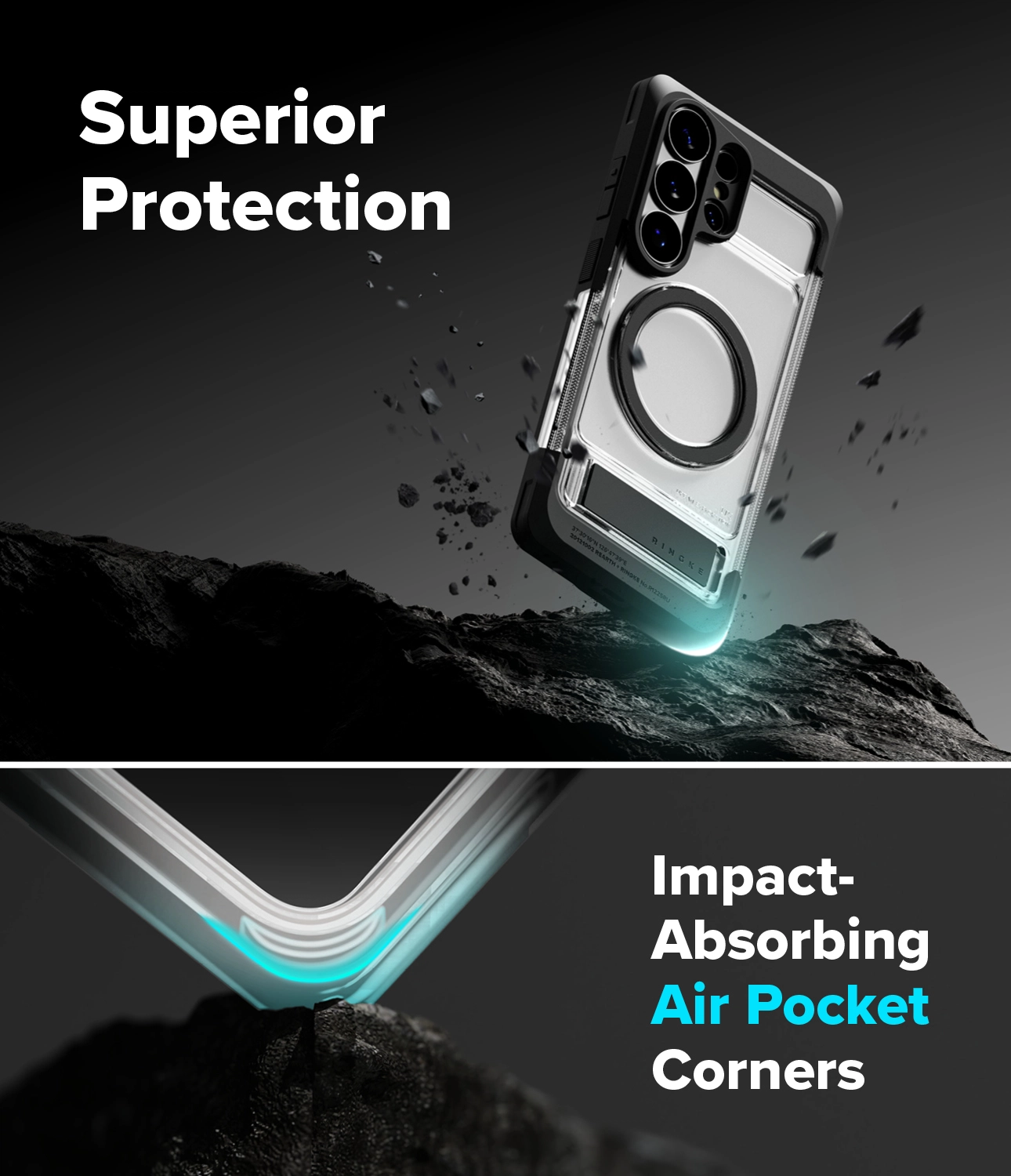 Ringke UX Magnetic Samsung S26 Ultra Hoesje MagSafe met Standaard Transparant afbeelding 11