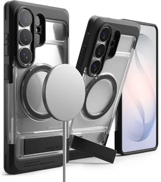 Ringke UX Magnetic Samsung S26 Ultra Hoesje MagSafe met Standaard Transparant