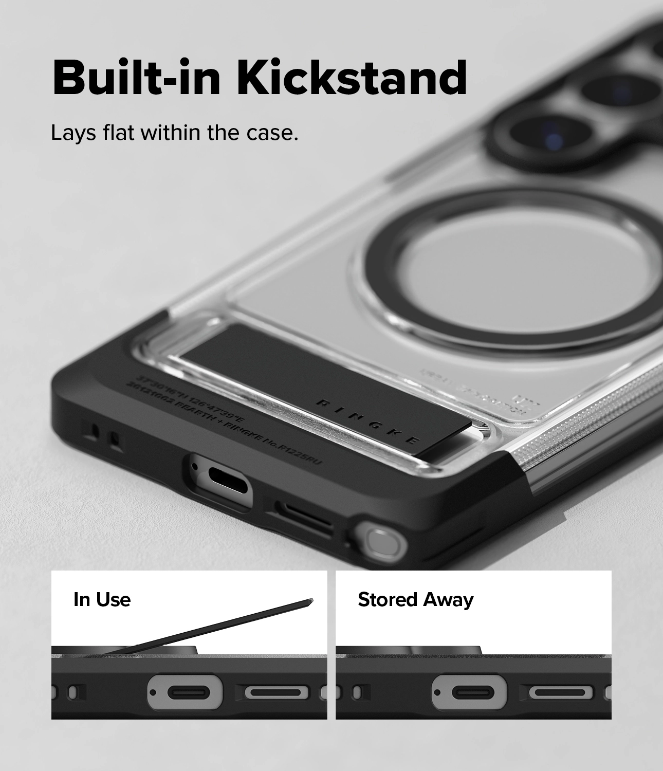 Ringke UX Magnetic Samsung S26 Ultra Hoesje MagSafe met Standaard Transparant afbeelding 9