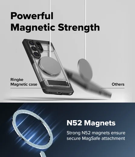 Ringke UX Magnetic Samsung S26 Ultra Hoesje MagSafe met Standaard Transparant afbeelding 10