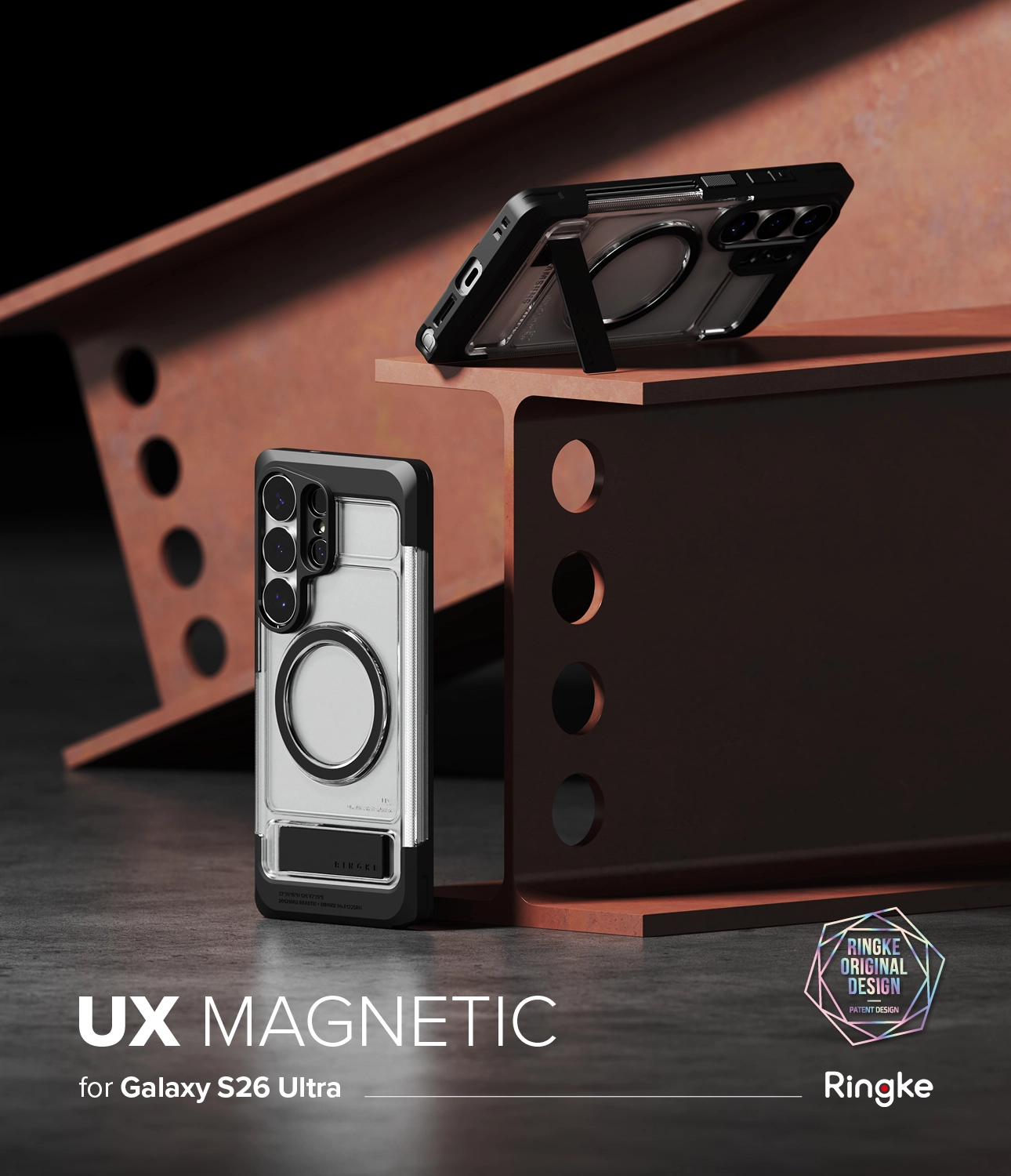 Ringke UX Magnetic Samsung S26 Ultra Hoesje MagSafe met Standaard Transparant afbeelding 6