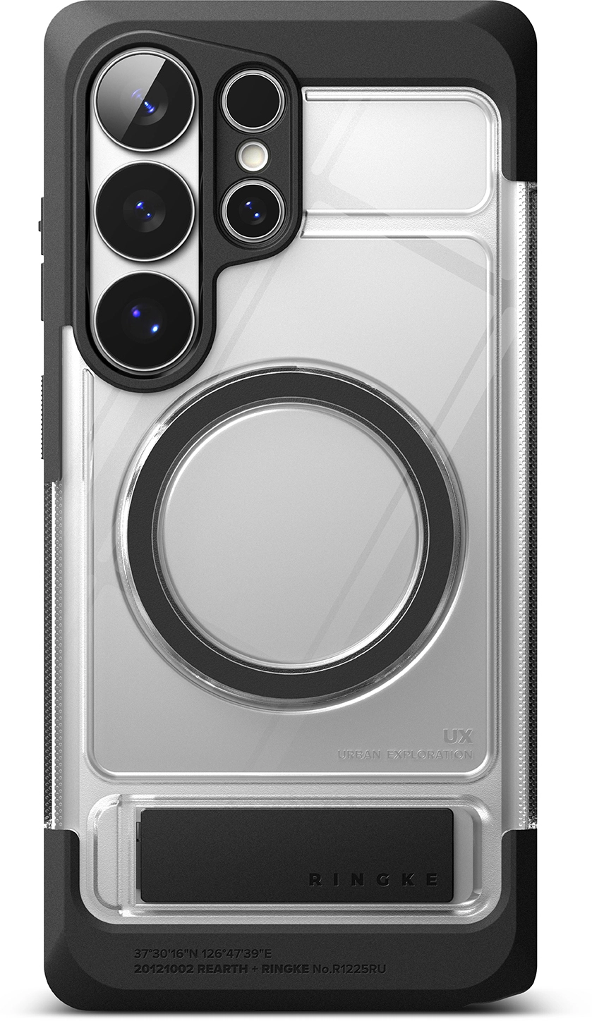 Ringke UX Magnetic Samsung S26 Ultra Hoesje MagSafe met Standaard Transparant afbeelding 3