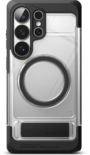 Ringke UX Magnetic Samsung S26 Ultra Hoesje MagSafe met Standaard Transparant afbeelding 3