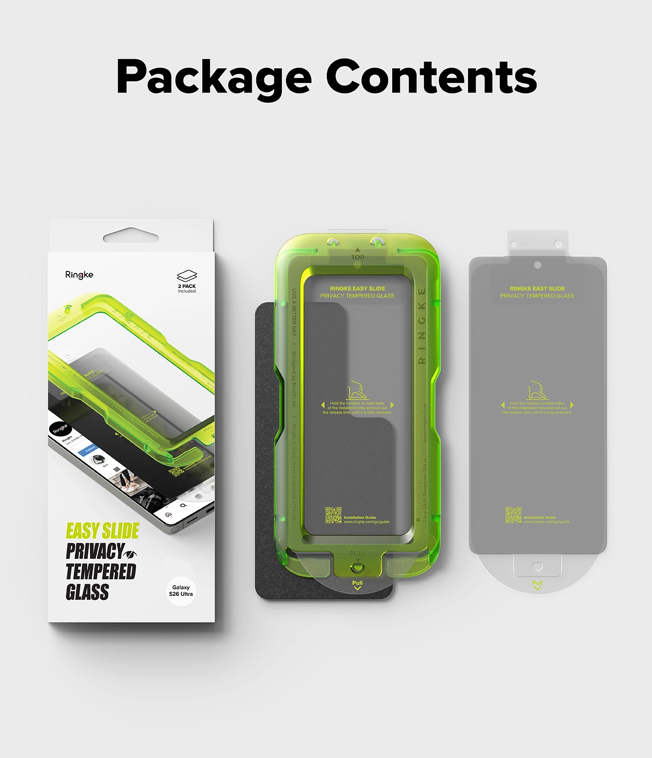 Ringke Easy Slide Privacy Samsung Galaxy S26 Ultra Screen Protector Jig 2-Pack afbeelding 16