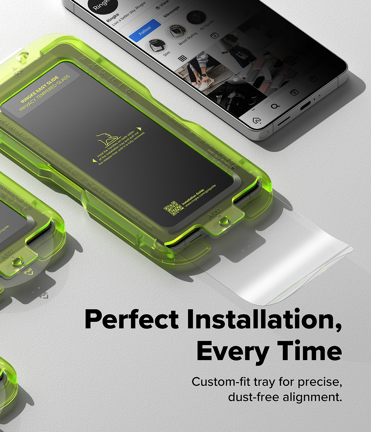 Ringke Easy Slide Privacy Samsung Galaxy S26 Ultra Screen Protector Jig 2-Pack afbeelding 4