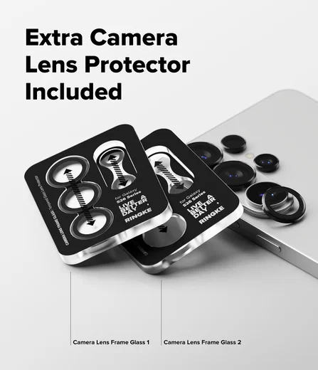 Ringke Camera Tempered Glass Samsung Galaxy S26 Ultra Camera Protector 2-Pack afbeelding 7
