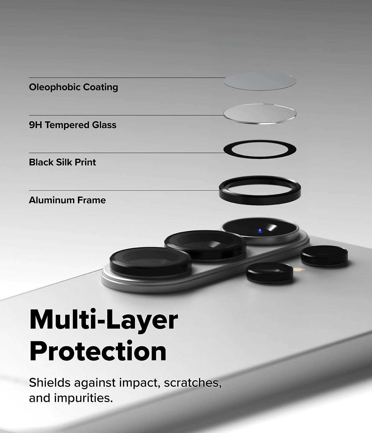 Ringke Camera Tempered Glass Samsung Galaxy S26 Ultra Camera Protector 2-Pack afbeelding 4