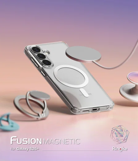 Ringke Fusion Magnetic Samsung Galaxy S26 Plus Hoesje MagSafe Transparant afbeelding 4
