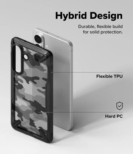 Ringke Fusion X Samsung Galaxy S26 Plus Hoesje Back Cover Camo Zwart afbeelding 12