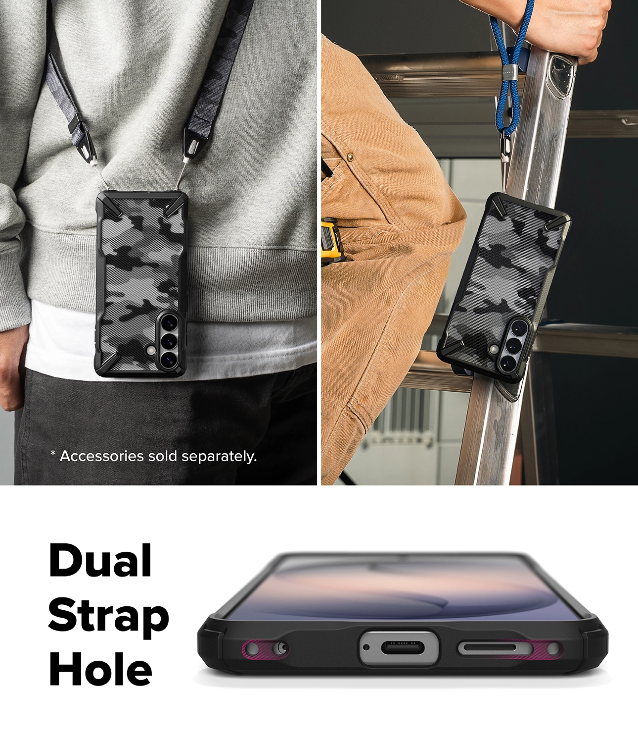 Ringke Fusion X Samsung Galaxy S26 Plus Hoesje Back Cover Camo Zwart afbeelding 14