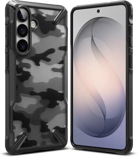 Ringke Fusion X Samsung Galaxy S26 Plus Hoesje Back Cover Camo Zwart afbeelding 1