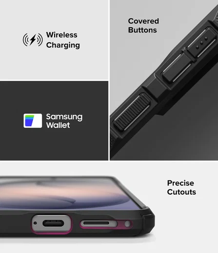 Ringke Fusion X Samsung Galaxy S26 Plus Hoesje Back Cover Camo Zwart afbeelding 6