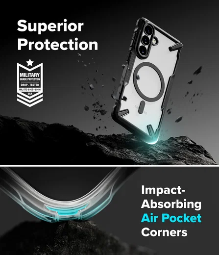 Ringke Fusion X Magnetic Samsung Galaxy S26 Plus Hoesje MagSafe Clear Zwart afbeelding 11