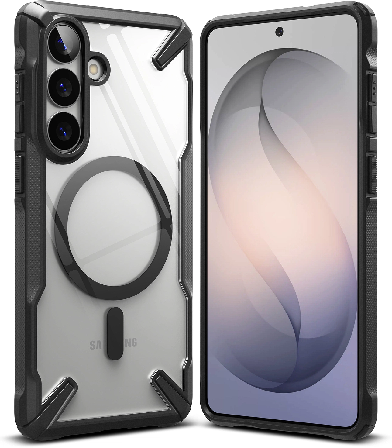 Ringke Fusion X Magnetic Samsung Galaxy S26 Plus Hoesje MagSafe Clear Zwart afbeelding 1
