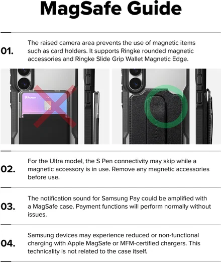 Ringke Fusion X Magnetic Samsung Galaxy S26 Plus Hoesje MagSafe Clear Zwart afbeelding 19