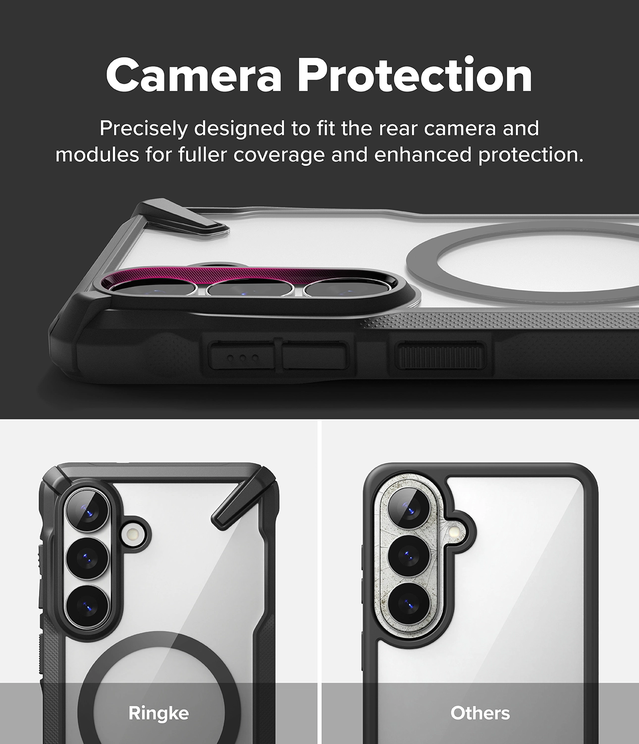Ringke Fusion X Magnetic Samsung Galaxy S26 Plus Hoesje MagSafe Clear Zwart afbeelding 12