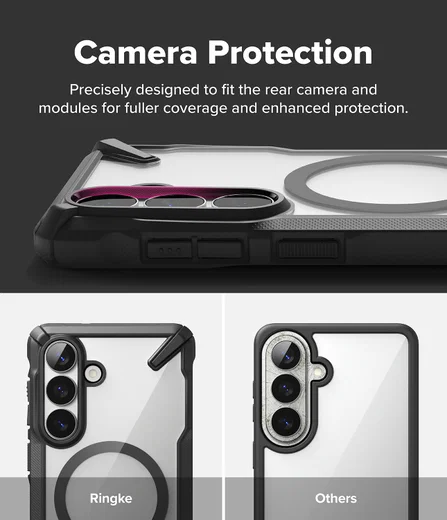 Ringke Fusion X Magnetic Samsung Galaxy S26 Plus Hoesje MagSafe Clear Zwart afbeelding 12