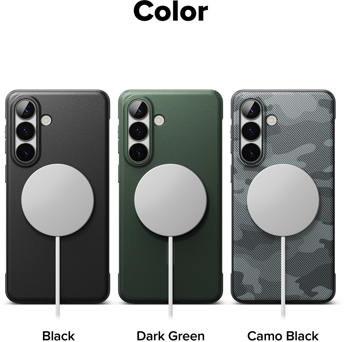 Ringke Onyx Magnetic Samsung Galaxy S26 Plus Hoesje MagSafe Camo Zwart afbeelding 15