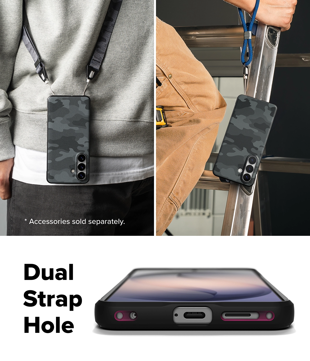 Ringke Onyx Magnetic Samsung Galaxy S26 Plus Hoesje MagSafe Camo Zwart afbeelding 12