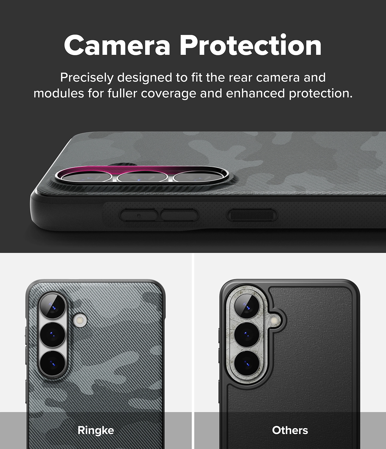 Ringke Onyx Magnetic Samsung Galaxy S26 Plus Hoesje MagSafe Camo Zwart afbeelding 9