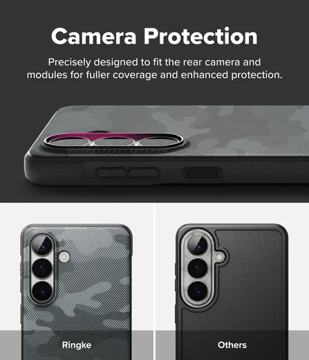 Ringke Onyx Magnetic Samsung Galaxy S26 Plus Hoesje MagSafe Camo Zwart afbeelding 9