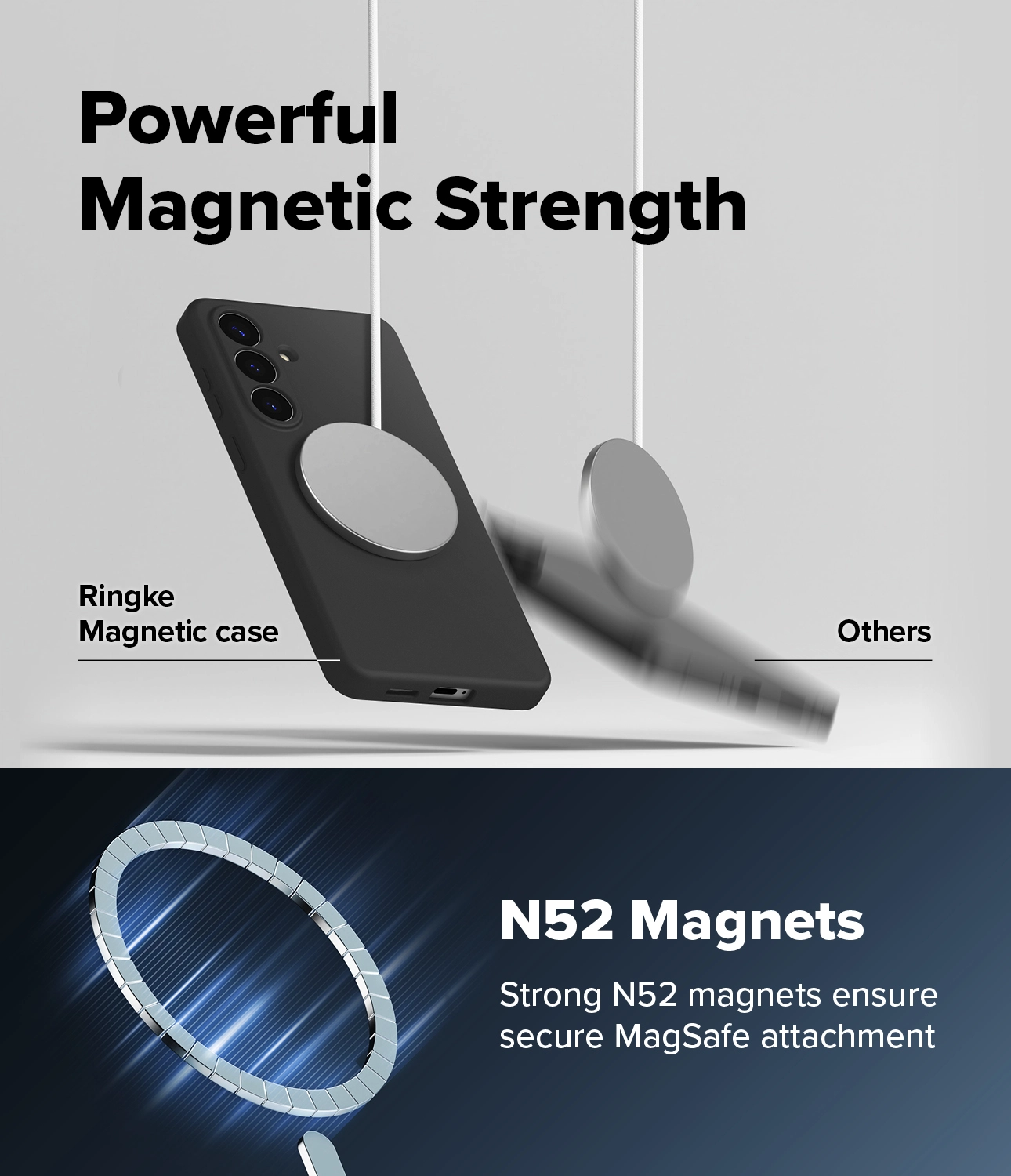 Ringke Silicone Magnetic Samsung Galaxy S26 Plus Hoesje MagSafe Back Cover Zwart afbeelding 9