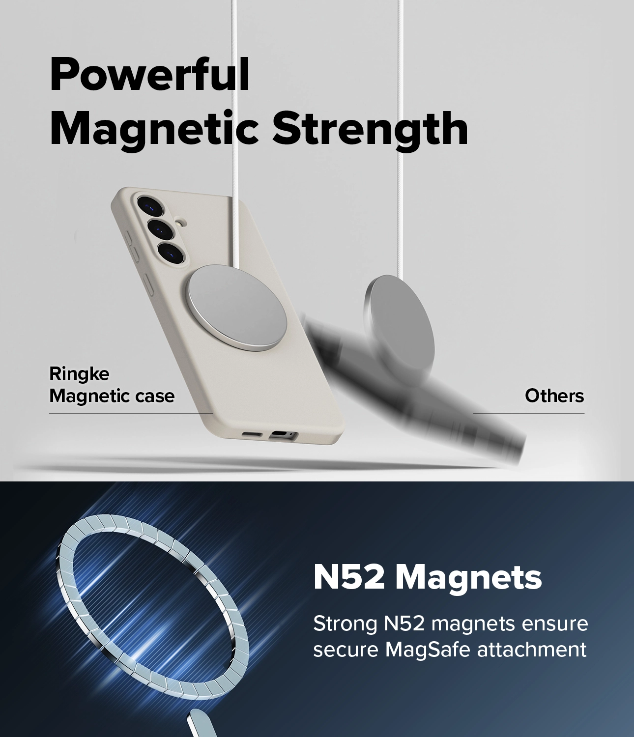 Ringke Silicone Magnetic Samsung Galaxy S26 Plus Hoesje MagSafe Back Cover Grijs afbeelding 9