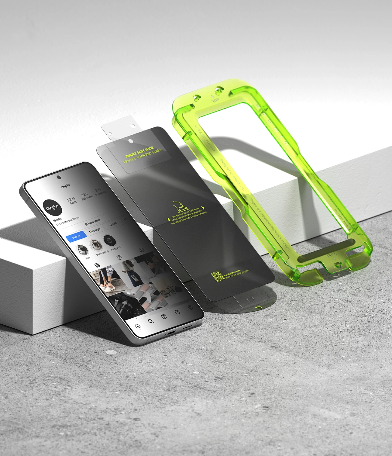 Ringke Easy Slide Privacy Samsung Galaxy S26 Plus Screen Protector Jig 2-Pack afbeelding 18
