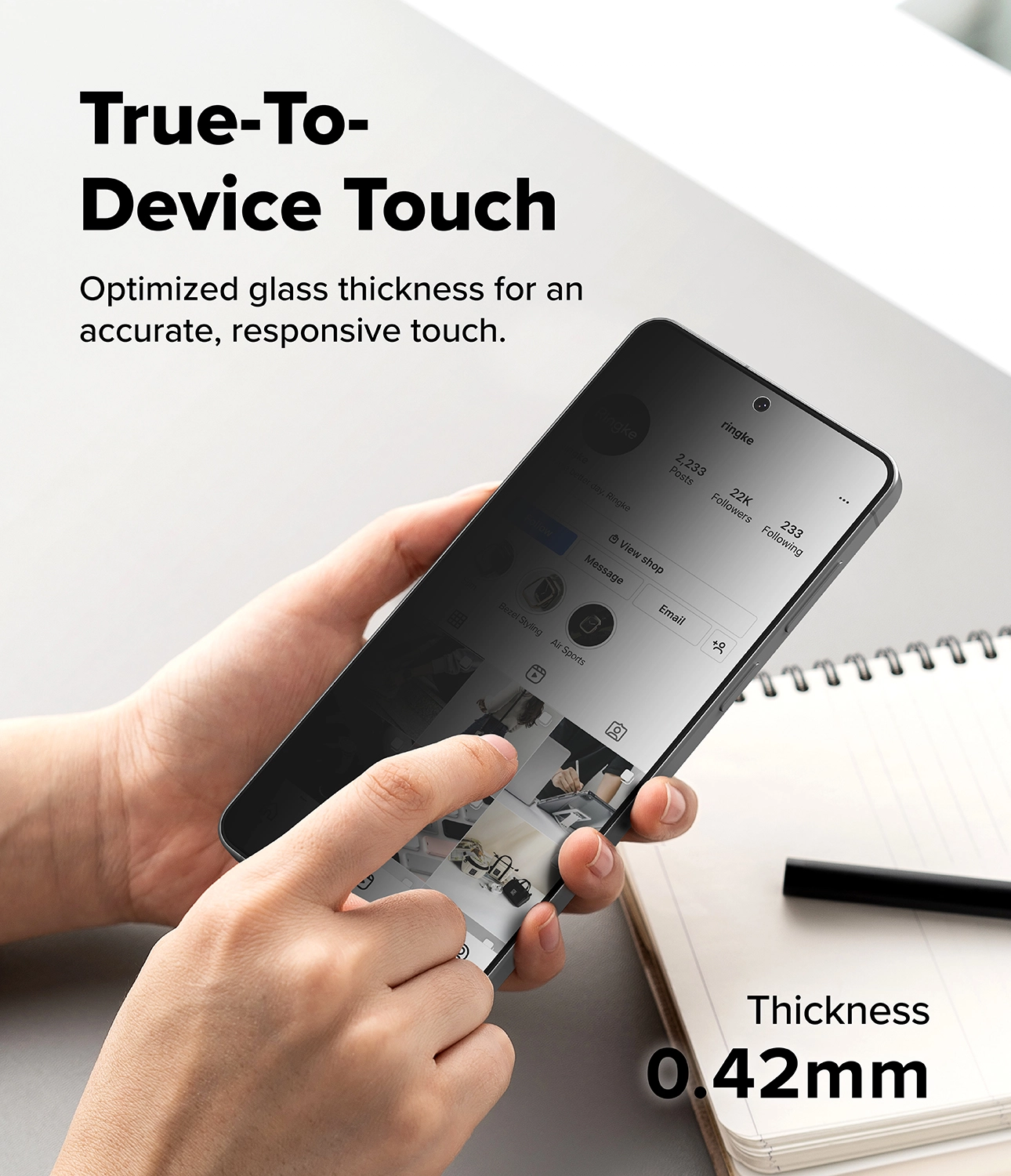 Ringke Easy Slide Privacy Samsung Galaxy S26 Plus Screen Protector Jig 2-Pack afbeelding 10