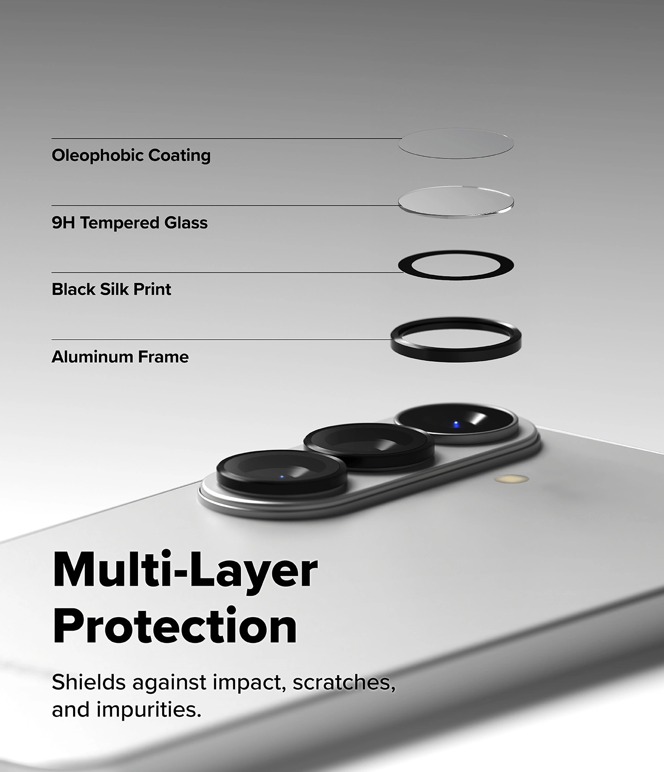 Ringke Camera Tempered Glass Samsung Galaxy S26/S26 Plus Camera Protector 2-Pack afbeelding 9