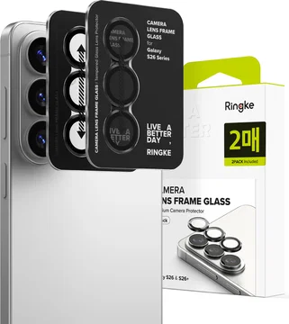 Ringke Camera Tempered Glass Samsung Galaxy S26/S26 Plus Camera Protector 2-Pack