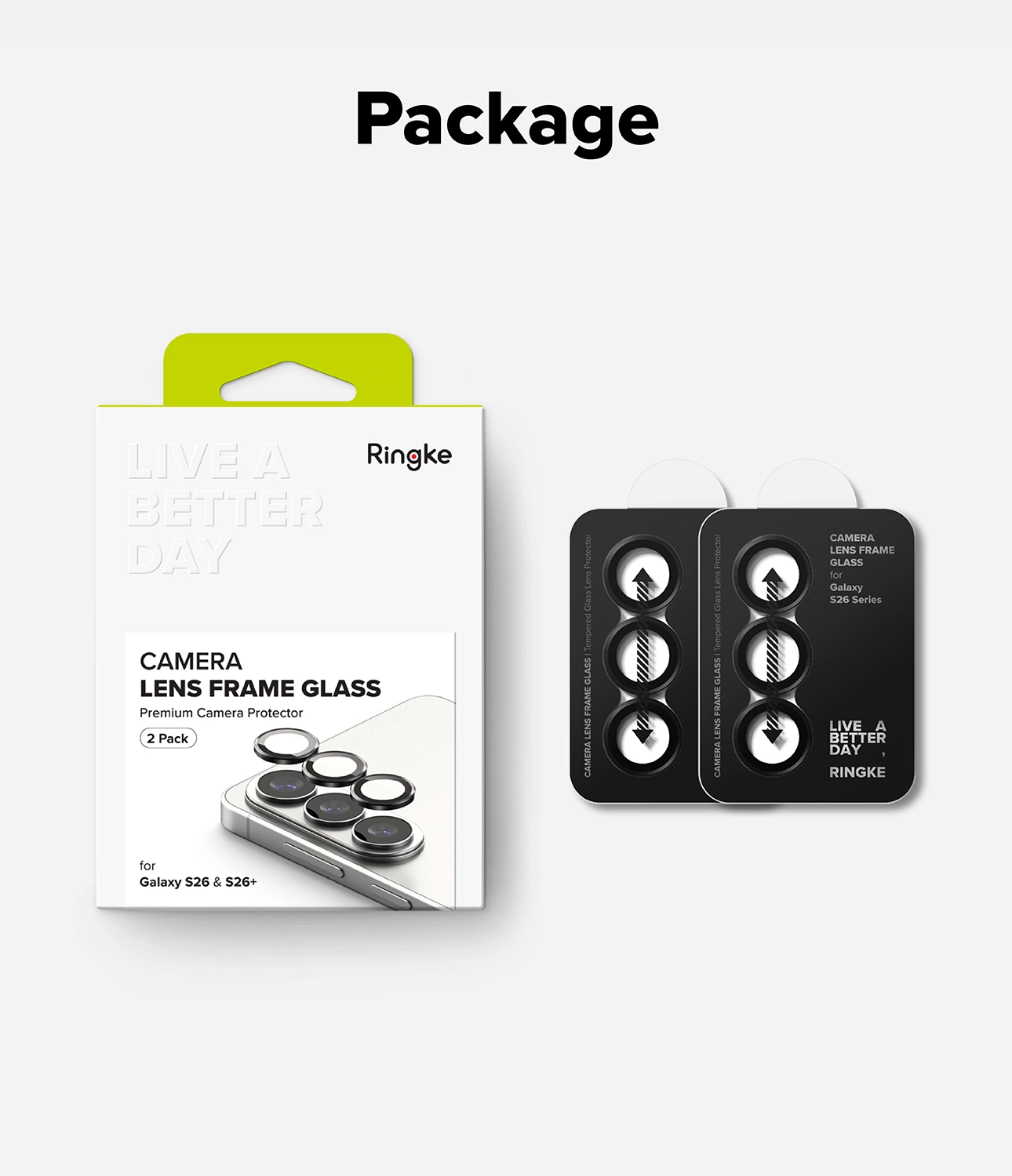 Ringke Camera Tempered Glass Samsung Galaxy S26/S26 Plus Camera Protector 2-Pack afbeelding 13
