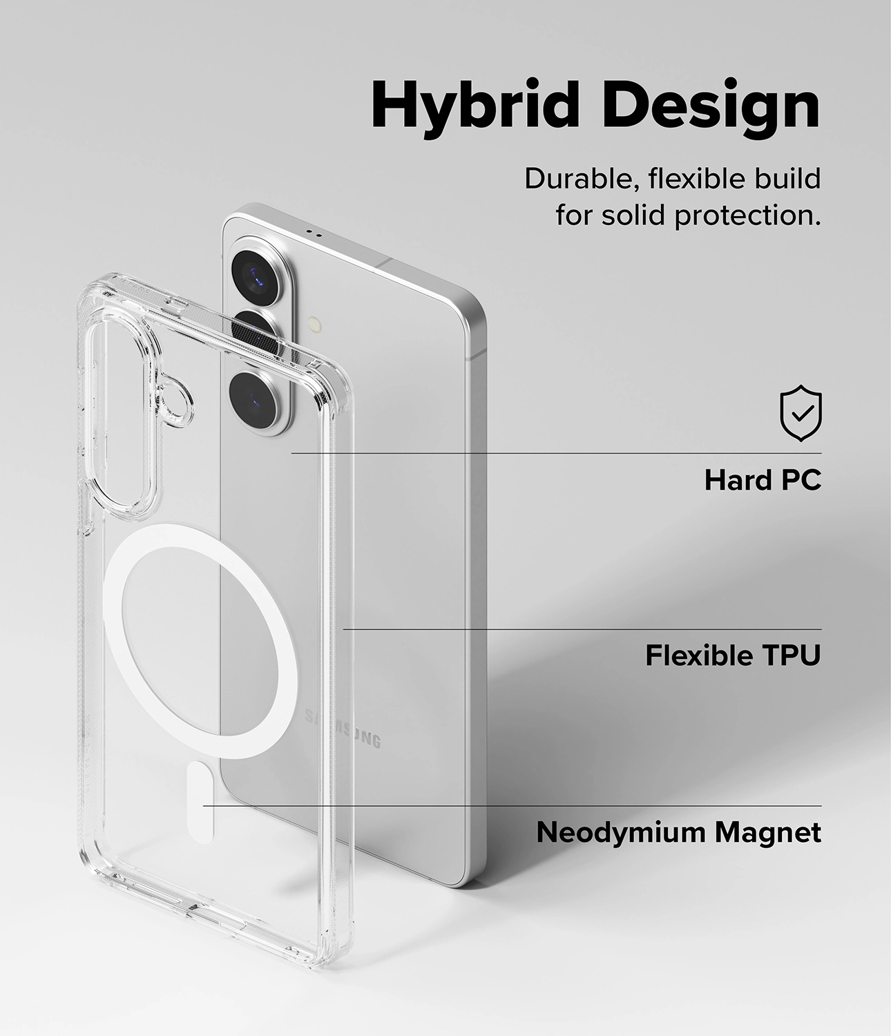 Ringke Fusion Magnetic Samsung Galaxy S26 Hoesje MagSafe Back Cover Transparant afbeelding 10