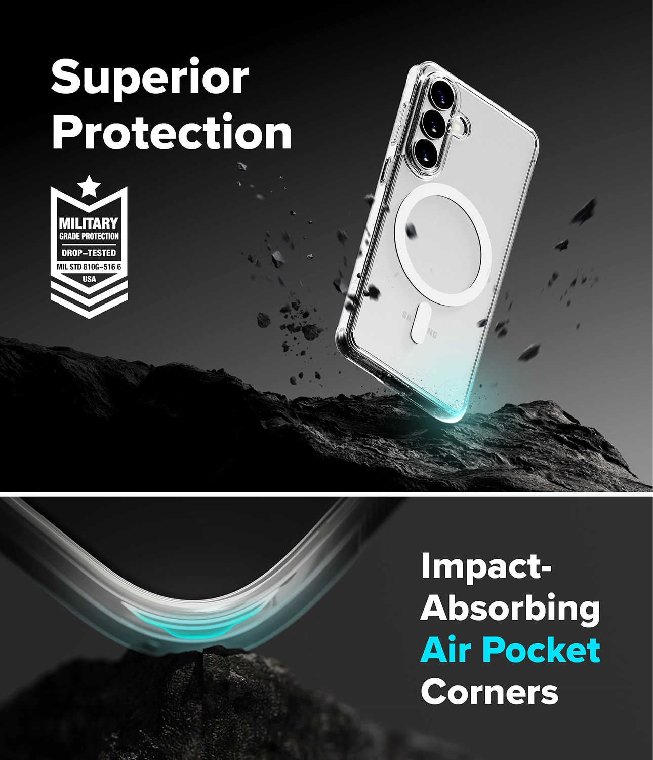Ringke Fusion Magnetic Samsung Galaxy S26 Hoesje MagSafe Back Cover Transparant afbeelding 9