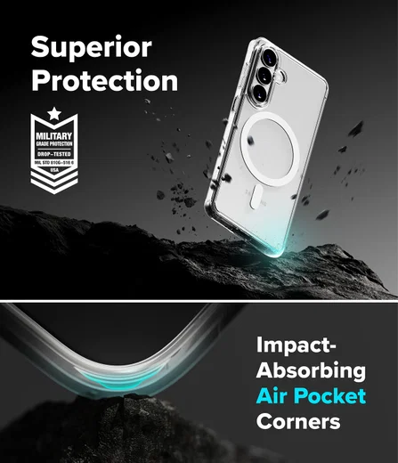 Ringke Fusion Magnetic Samsung Galaxy S26 Hoesje MagSafe Back Cover Transparant afbeelding 9