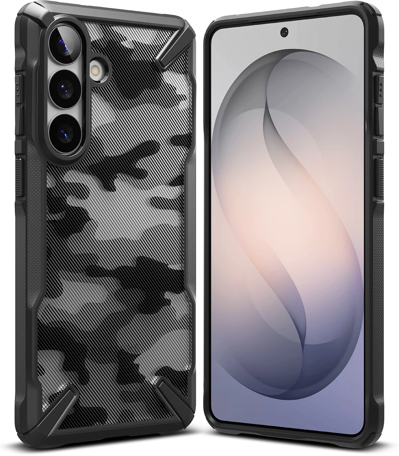 Ringke Fusion X Samsung Galaxy S26 Hoesje Back Cover Camo Zwart afbeelding 1