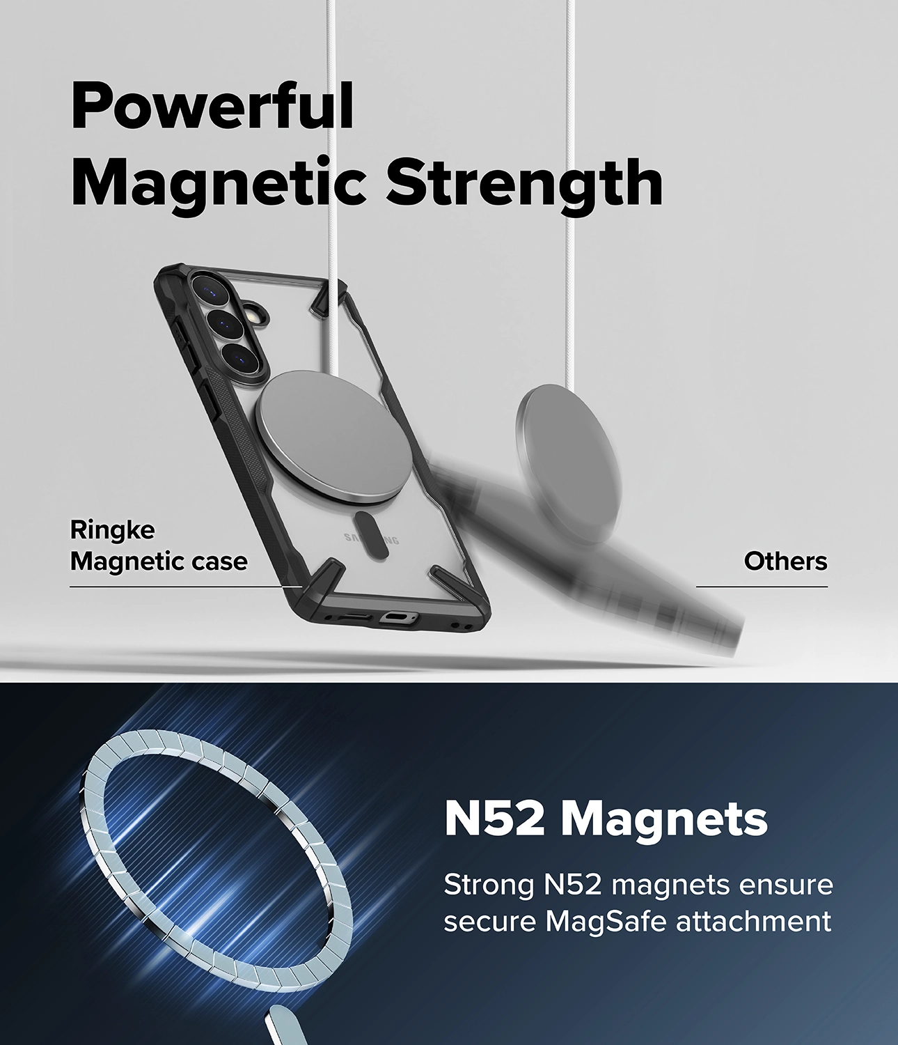 Ringke Fusion X Magnetic Samsung Galaxy S26 Hoesje MagSafe Zwart afbeelding 6