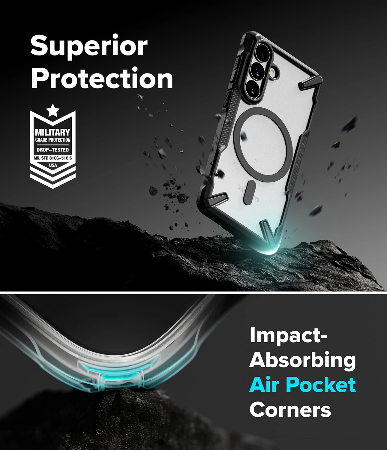 Ringke Fusion X Magnetic Samsung Galaxy S26 Hoesje MagSafe Zwart afbeelding 10