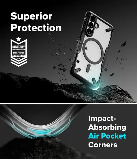 Ringke Fusion X Magnetic Samsung Galaxy S26 Hoesje MagSafe Zwart afbeelding 10