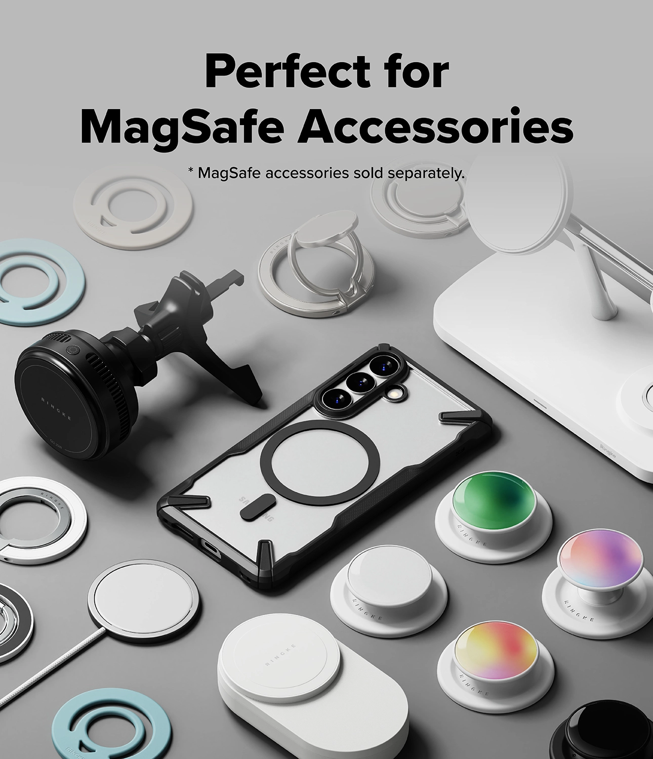Ringke Fusion X Magnetic Samsung Galaxy S26 Hoesje MagSafe Zwart afbeelding 4