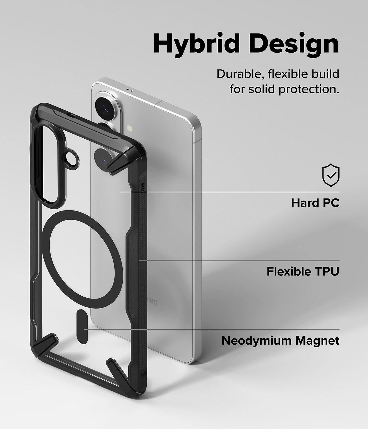 Ringke Fusion X Magnetic Samsung Galaxy S26 Hoesje MagSafe Zwart afbeelding 12