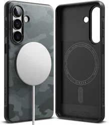 Ringke Onyx Magnetic Samsung Galaxy S26 Hoesje MagSafe Camo Zwart afbeelding