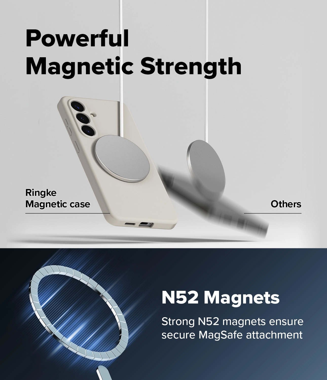 Ringke Silicone Magnetic Samsung Galaxy S26 Hoesje MagSafe Back Cover Grijs afbeelding 9