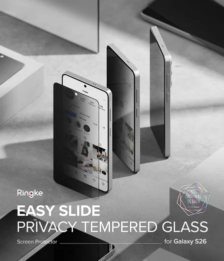 Ringke Easy Slide Privacy Samsung Galaxy S26 Screen Protector Jig 2-Pack afbeelding 2
