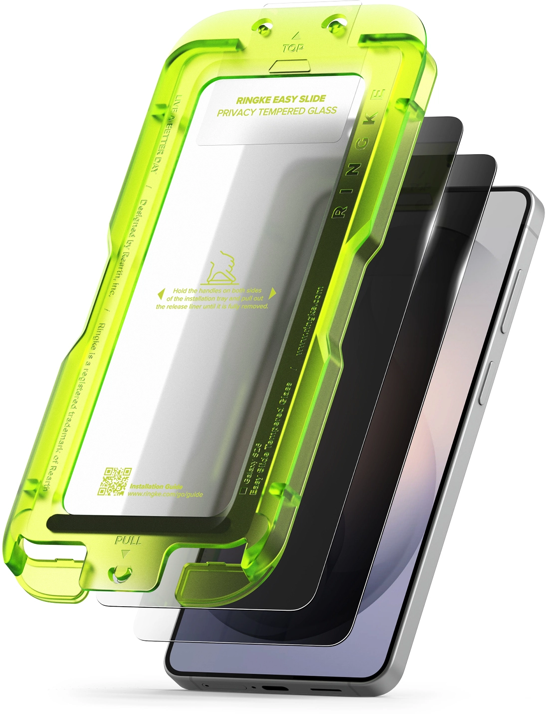 Ringke Easy Slide Privacy Samsung Galaxy S26 Screen Protector Jig 2-Pack afbeelding 6